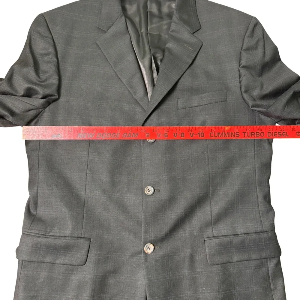 Burberry London Kensington Wool Plaid Men's Sport Coat Size 42L Blazer